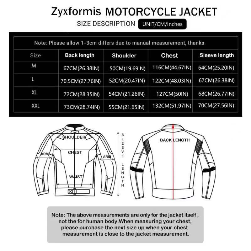 Amazon.com: Zyxformis Motorcycle Jacket Motorbike Biker Waterproof